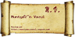 Muntyán Vazul névjegykártya