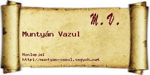 Muntyán Vazul névjegykártya